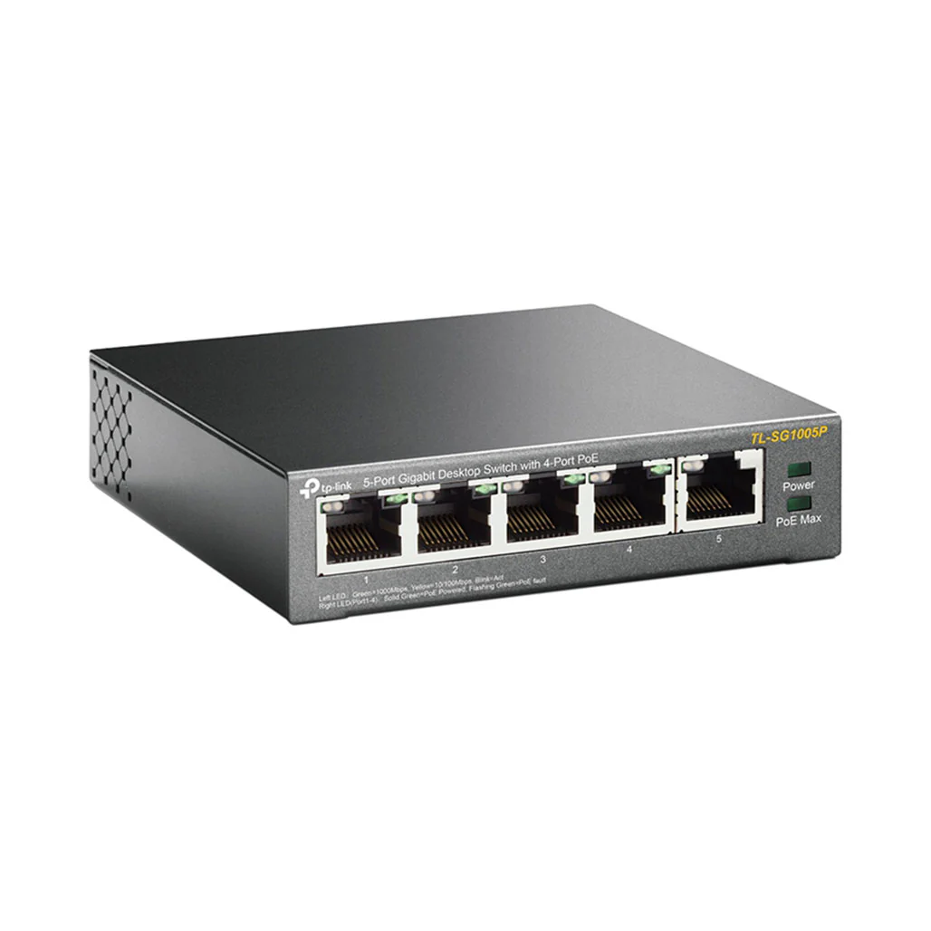 TP-Link TL-SG1005P - 5-Port Gigabit Desktop Switch with 4 PoE Ports - Image 2