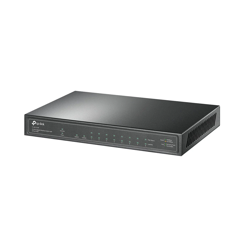 TP-Link TL-SG1210P - 10-Port Gigabit Desktop Switch with 8 PoE+ Ports - Image 4