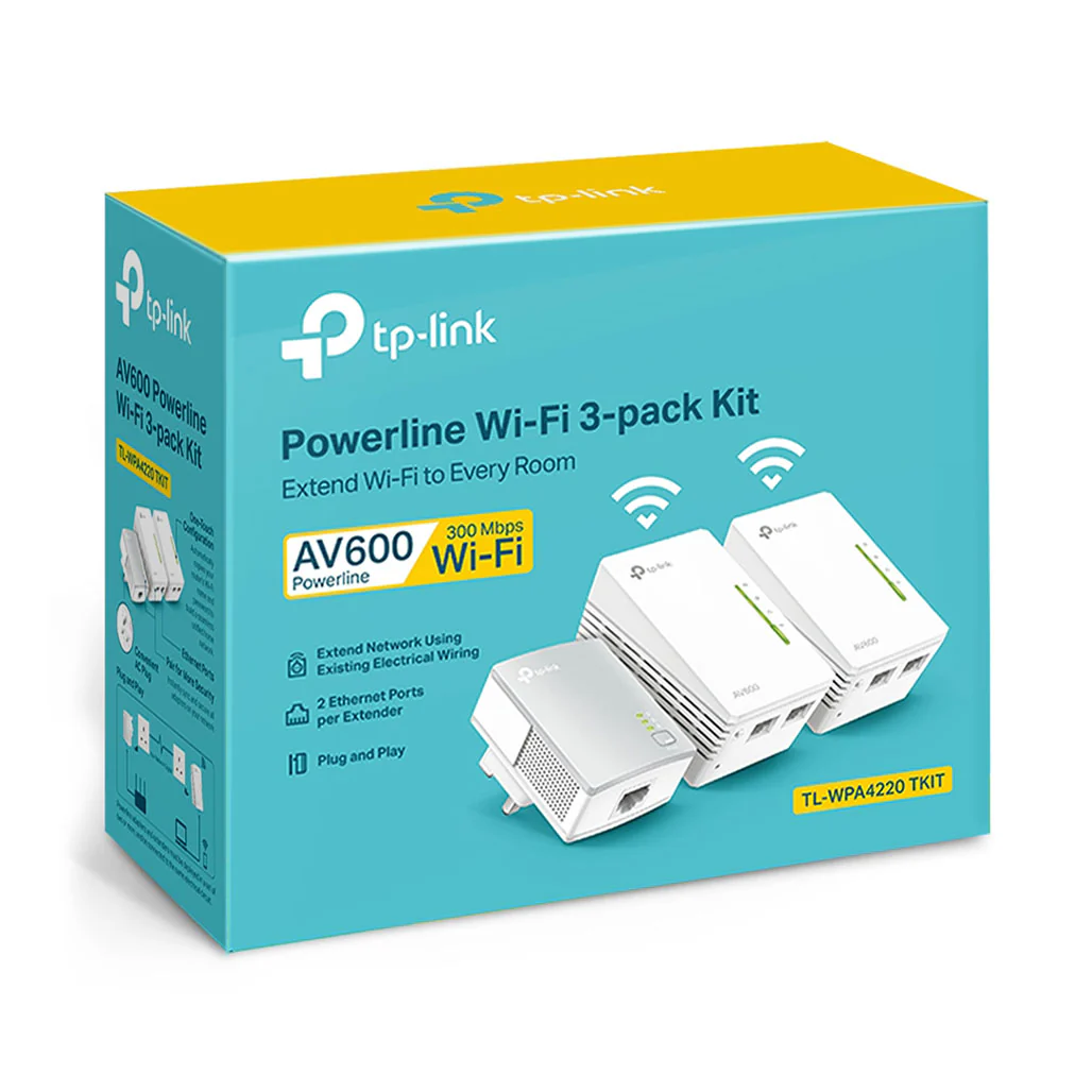 TP-Link TL-WPA4220 TKIT Powerline 600 Wi-Fi 3-Pack Kit - Image 4