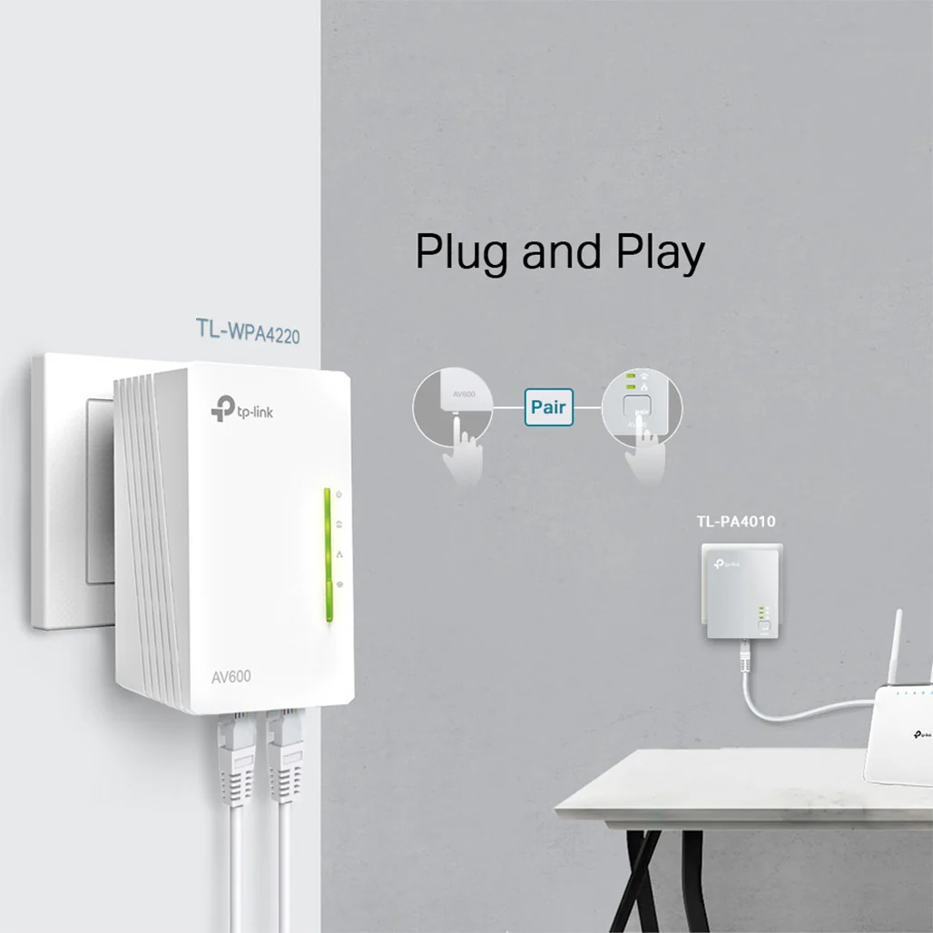 TP-Link TL-WPA4220 TKIT Powerline 600 Wi-Fi 3-Pack Kit - Image 7