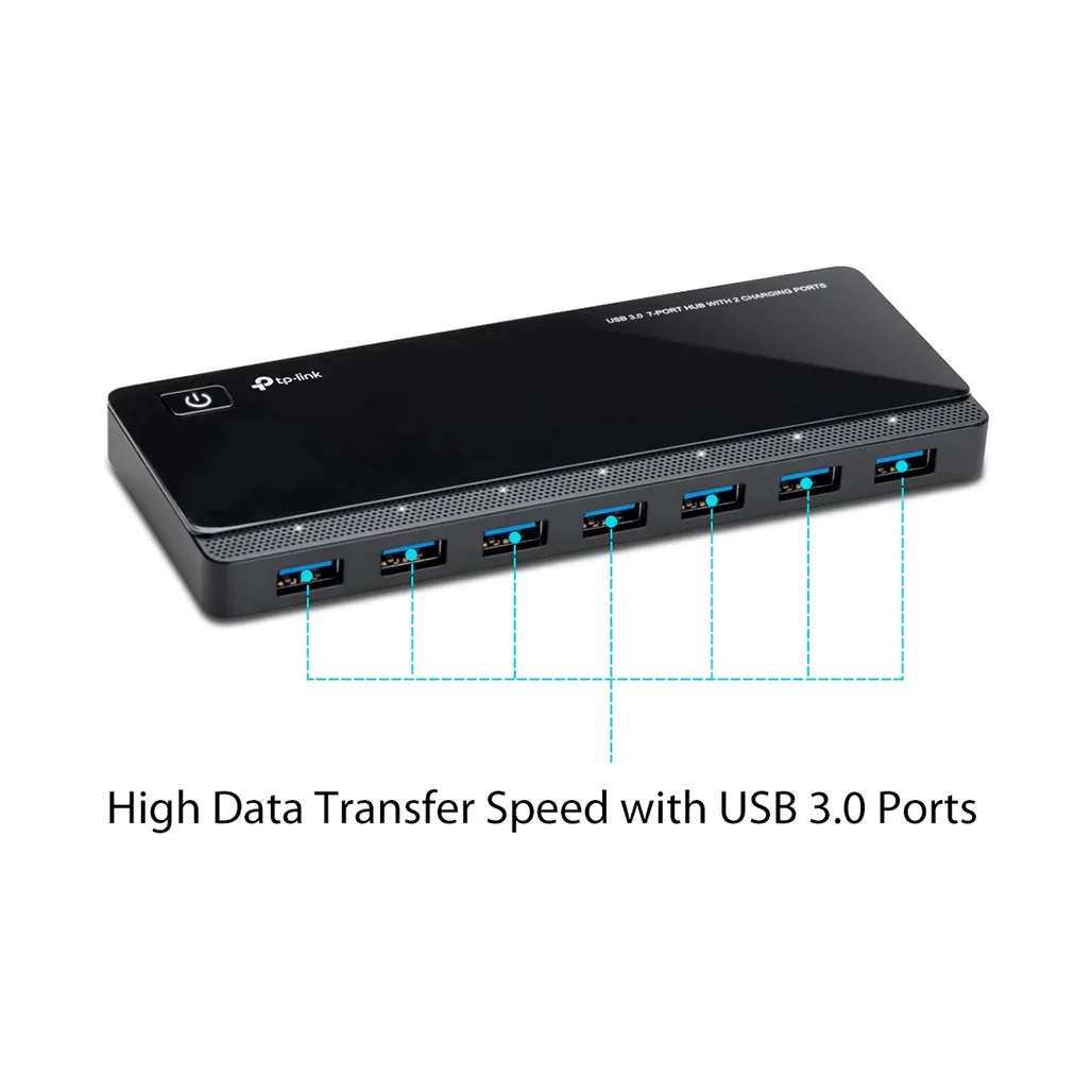 TP-Link UH720 USB 3.0 7-Port Hub with 2 High-Speed Charging Ports – Expand Connectivity and Power Efficiency - Image 3