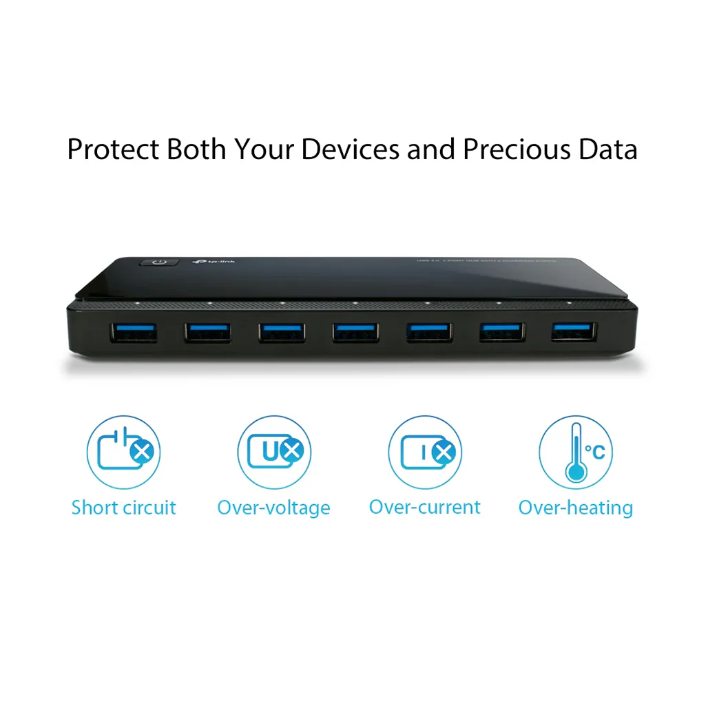 TP-Link UH720 USB 3.0 7-Port Hub with 2 High-Speed Charging Ports – Expand Connectivity and Power Efficiency - Image 4