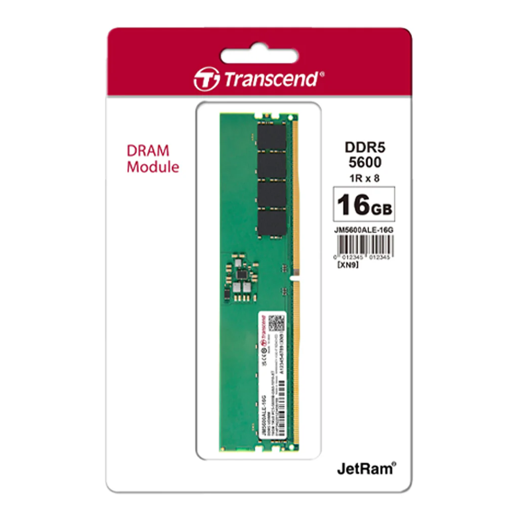 Transcend DDR5-5600 U-DIMM JetRam | High-Speed, Energy-Efficient RAM with On-Die ECC - Image 2