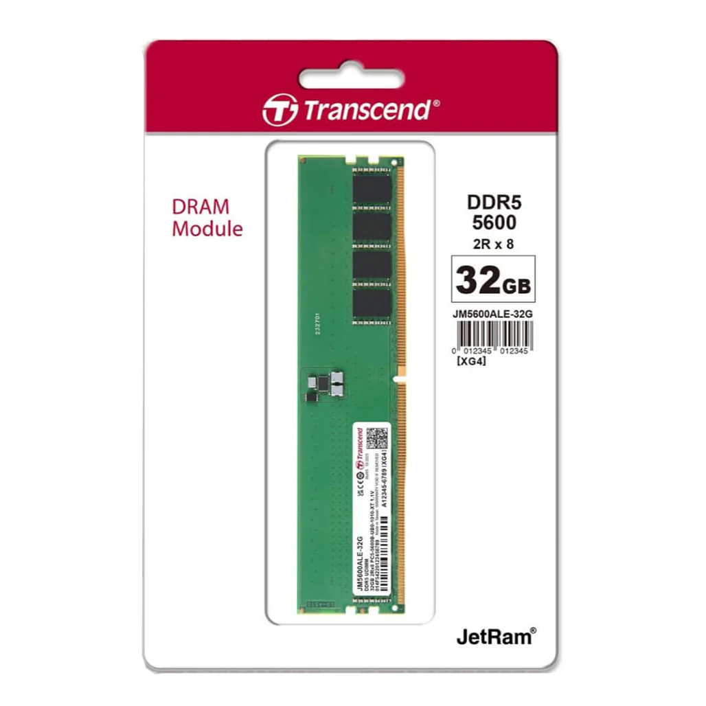Transcend DDR5-5600 U-DIMM JetRam | High-Speed, Energy-Efficient RAM with On-Die ECC - Image 3
