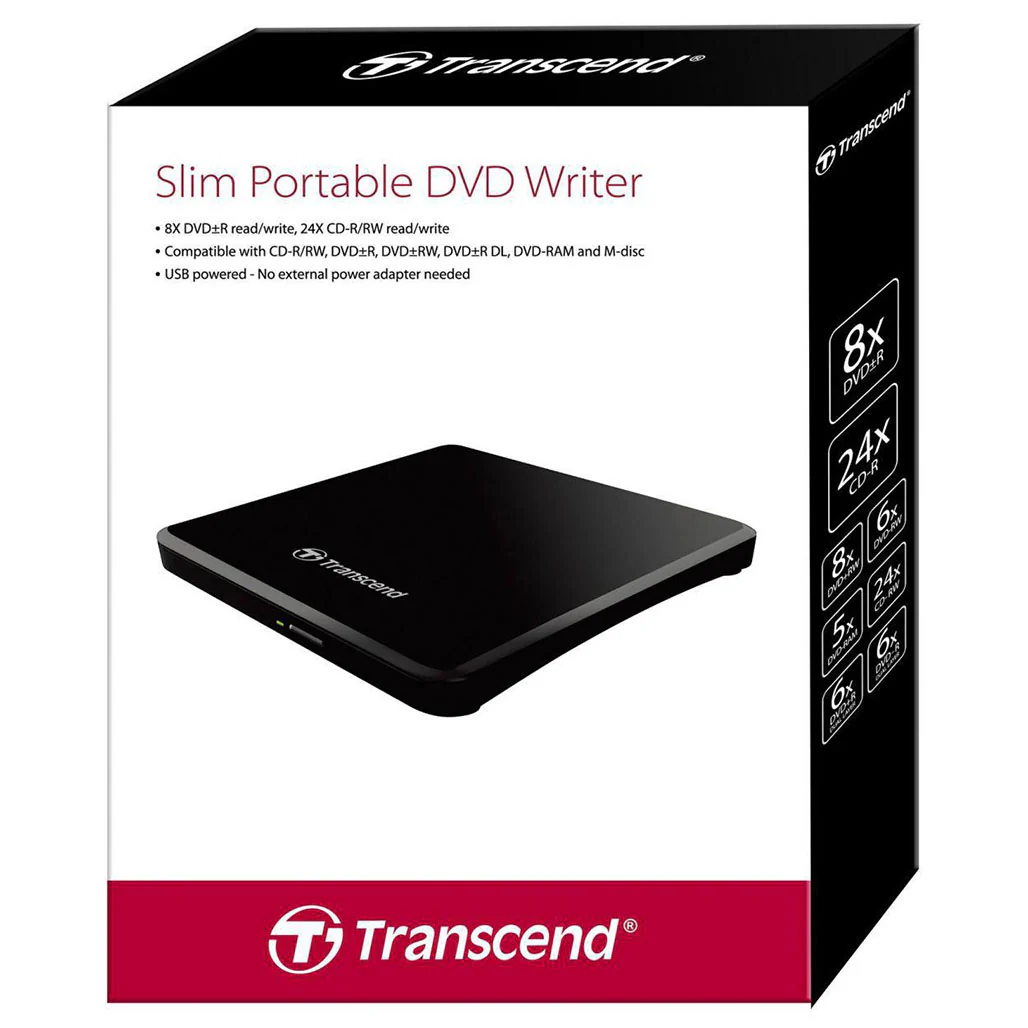 Transcend Slim Portable DVD Writer - Image 3