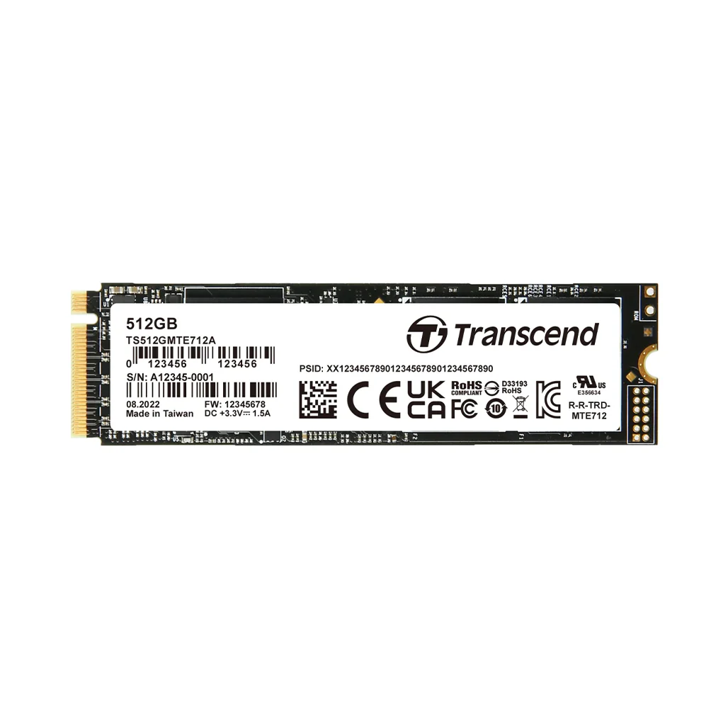 Transcend SSD M.2 2280 PCIe NVMe 512GB | MTE712A