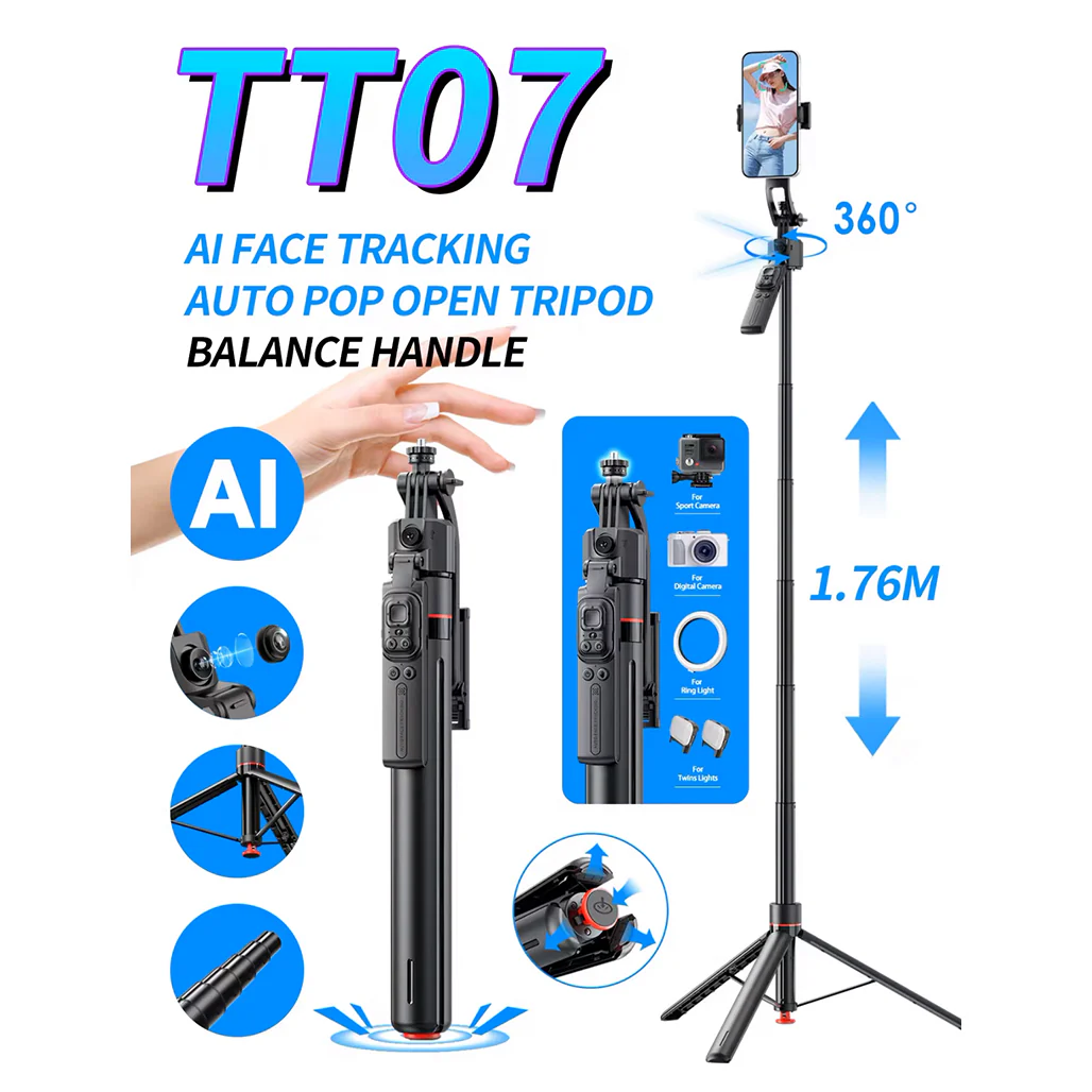 TT07 Tracking Gimbal Selfie Stick - Image 4