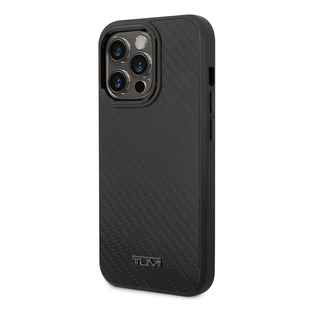 Tumi Genuine Aluminum Carbon Fiber Hard Case for iPhone 14 Pro - Image 2