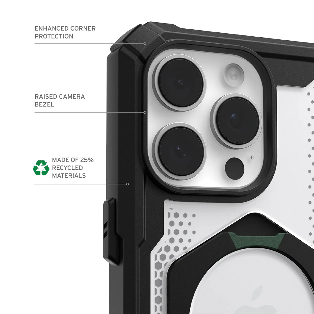 UAG Plasma XTE iPhone 16 Pro Case - Black/Clear | Durable, MagSafe-Compatible Case with Kickstand and 20 ft Drop Protection - Image 5