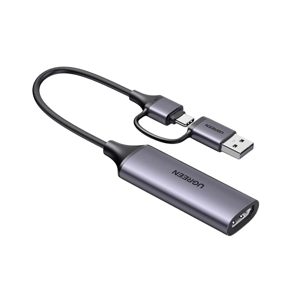 UGREEN 1080P 60FPS HDMI Capture Card – 4K Passthrough, USB-A & USB-C, Streaming & Gaming for Switch, PS5, Xbox, PC & Mac