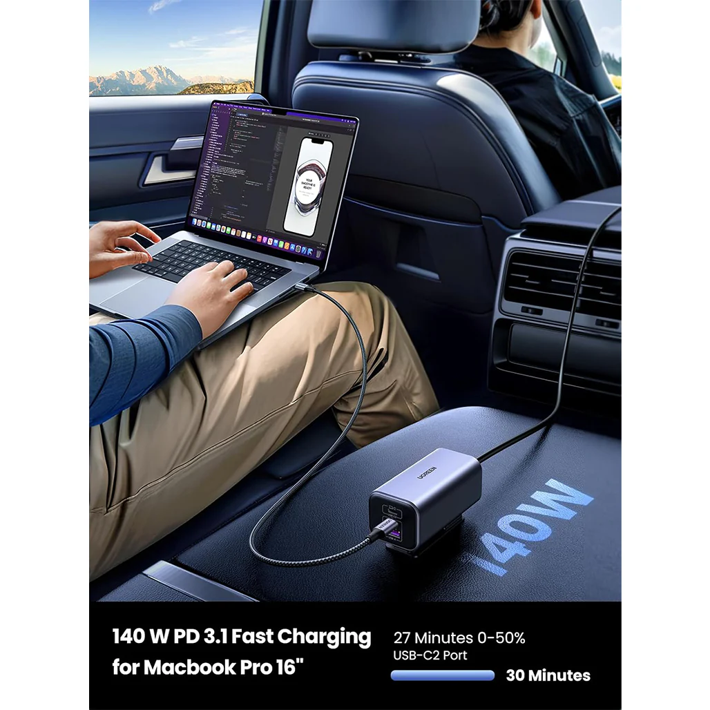 UGREEN 150W USB C Car Charger | 35571 - Image 7