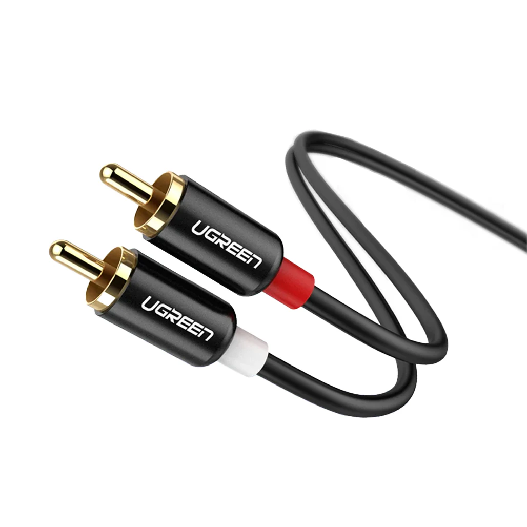 UGreen 3M RCA Male to RCA Male Stereo Audio Cable | High-Quality ABS Material for Clear Audio Transmission - Image 2