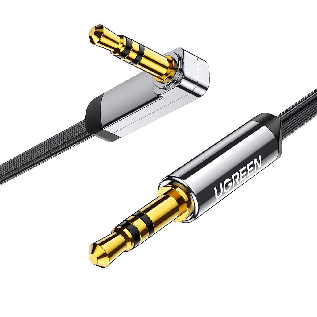 UGreen 3.5mm Audio Cable Stereo Aux Cord – 90 Degree Right Angle, High-Quality, Slim Design - Image 2