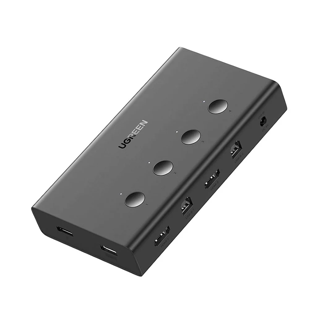 UGREEN 4-in-1 HDMI KVM Switch with USB 2.0 | 4K 60Hz Display, Seamless Device Control