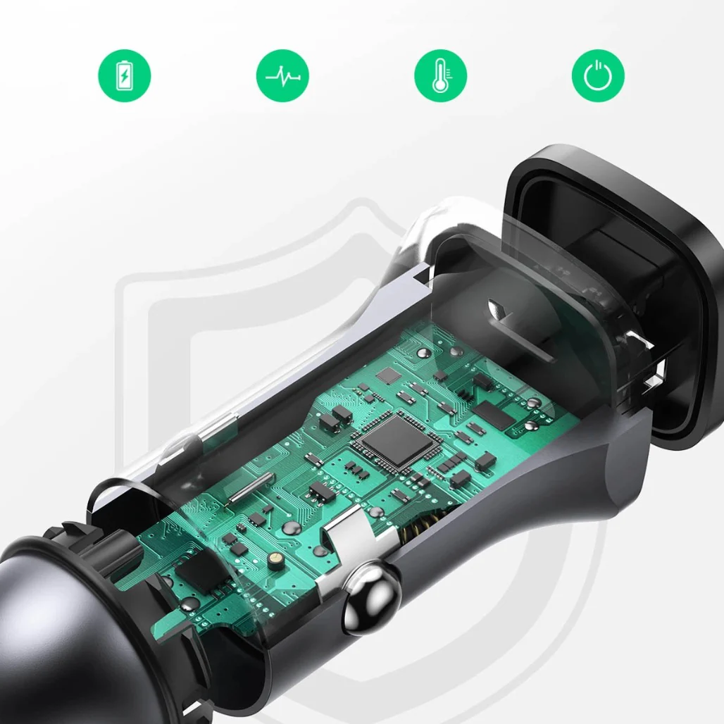 Ugreen 40858 30W USB C Car Charger Dual Port PD3.0 QC3.0 Fast Charging - Image 6