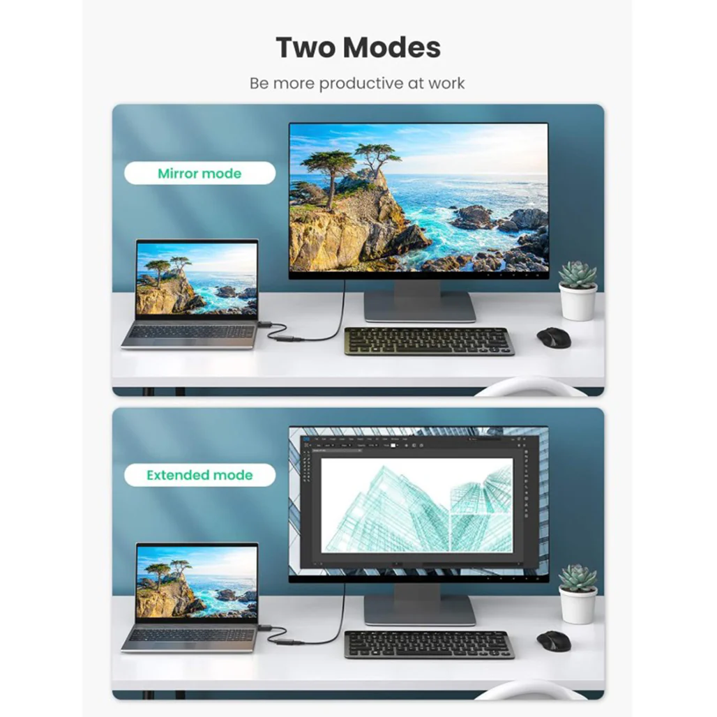 UGREEN 4K DisplayPort to HDMI Adapter – High-Resolution Video & Audio Converter - Image 4