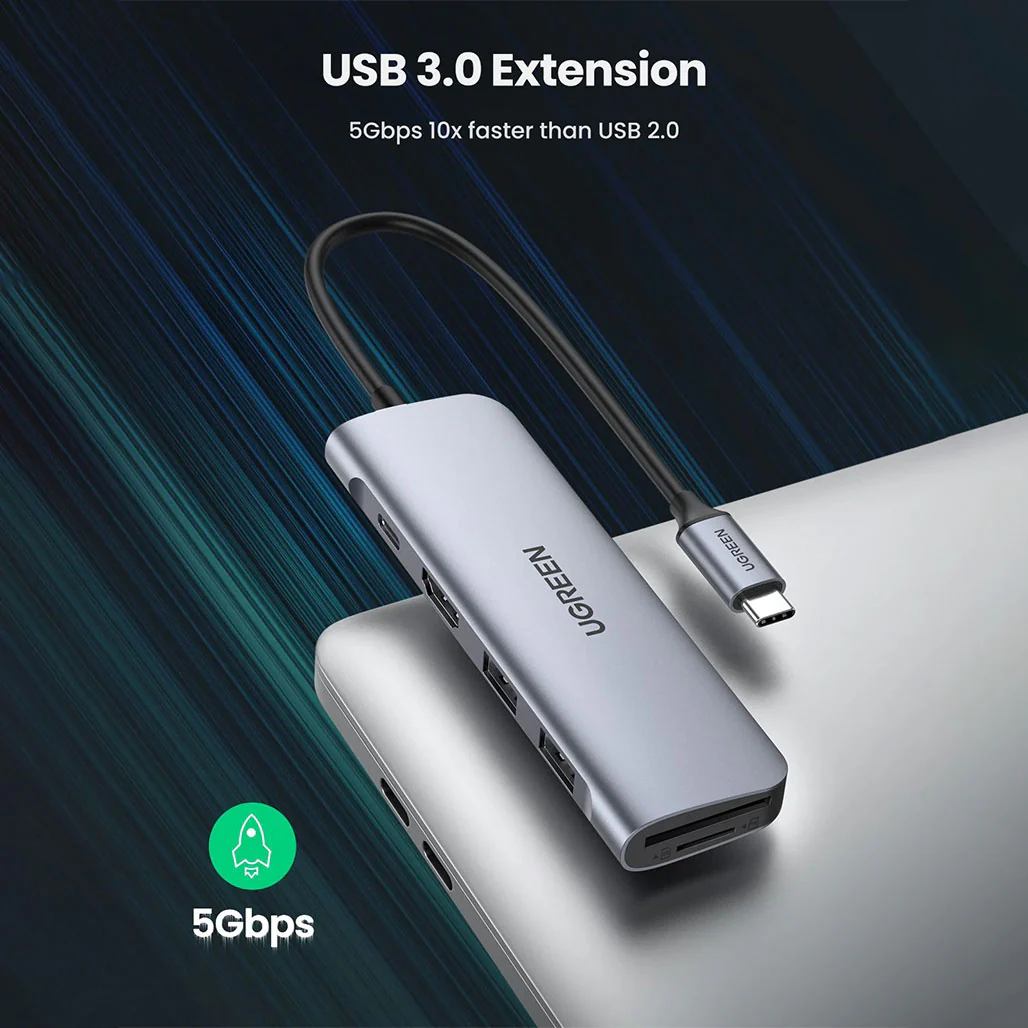 UGreen 6-in-1 USB C PD Hubs with 4K HDMI - Image 3