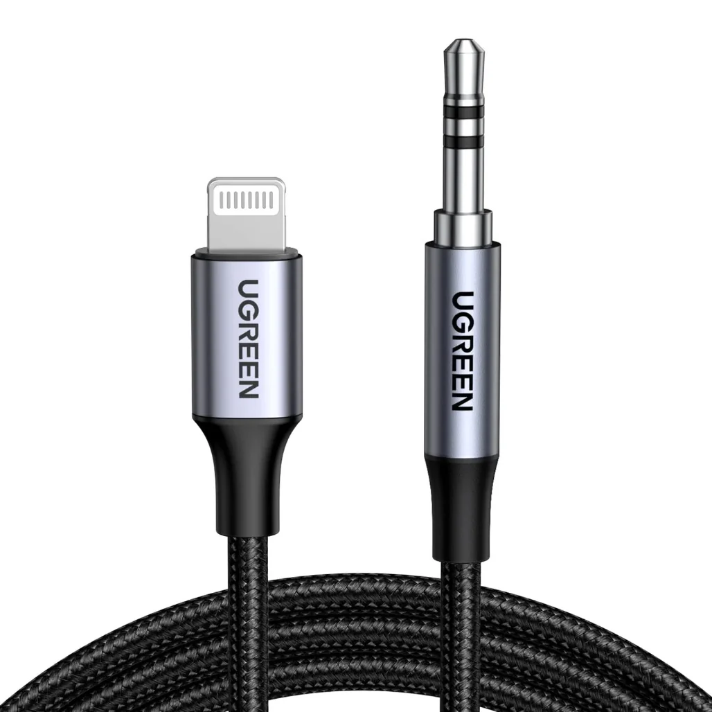 Ugreen 70509 Lightning To 3.5 Male Adaptor Cable Black 1M