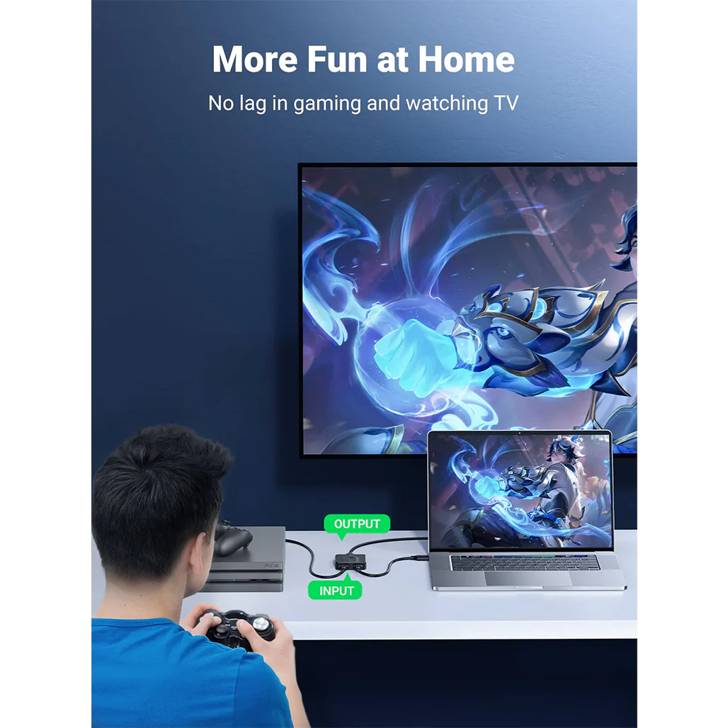 UGREEN Bi-Directional HDMI Switcher & Splitter | 4K 60Hz Support, 2-In-1 HDMI Switch for TV, Monitors, and Projectors - Image 8