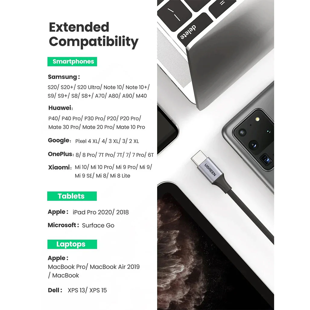 UGreen Braided USB-C to 3.5mm Headphone Adapter | High-Quality Type-C to Audio Jack Converter - Image 3