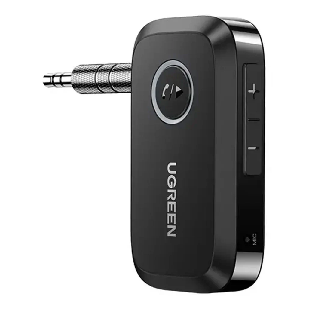 UGreen CM596 Car Bluetooth Audio Receiver – Bluetooth 5.1, USB-C Charging, 15 Hours Runtime