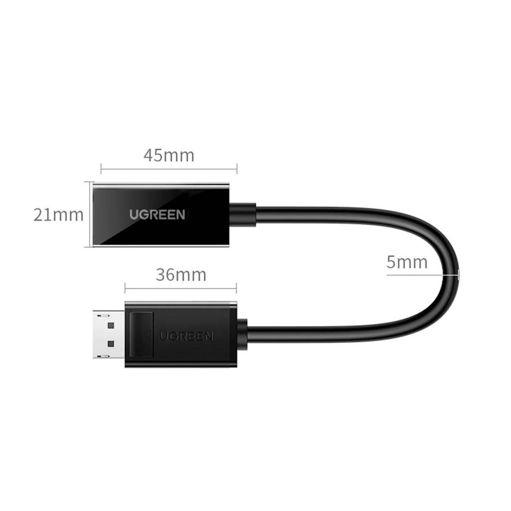UGREEN DisplayPort to HDMI Adapter Cable (Male to Female) – 4K@30Hz, Unidirectional, 25cm, Black - Image 2