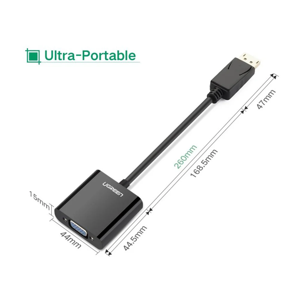 UGREEN DisplayPort to VGA Adapter – High-Definition Connectivity for Seamless Display Compatibility - Image 3