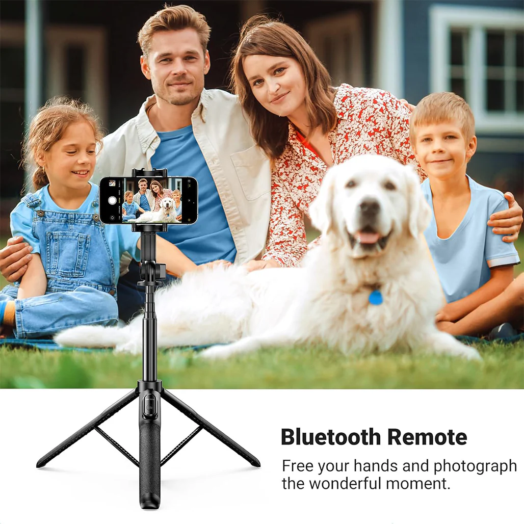 UGREEN Dual Function Selfie Stick & Tripod with Bluetooth Remote | Adjustable Height & 200° Rotation for iPhone, Galaxy, and Cameras - Image 3