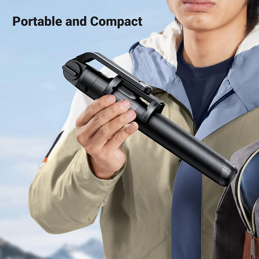 UGREEN Dual Function Selfie Stick & Tripod with Bluetooth Remote | Adjustable Height & 200° Rotation for iPhone, Galaxy, and Cameras - Image 8