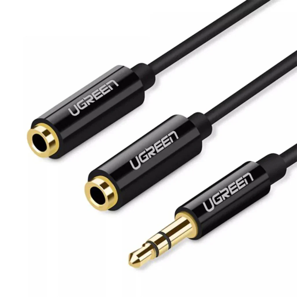 UGreen 10532 Headphone Splitter 2-Way Y 3.5mm Jack Aux Adapter | Hi-Fi Stereo Audio Extension for iPad, iPhone, PS4, Xbox, and More - Image 2