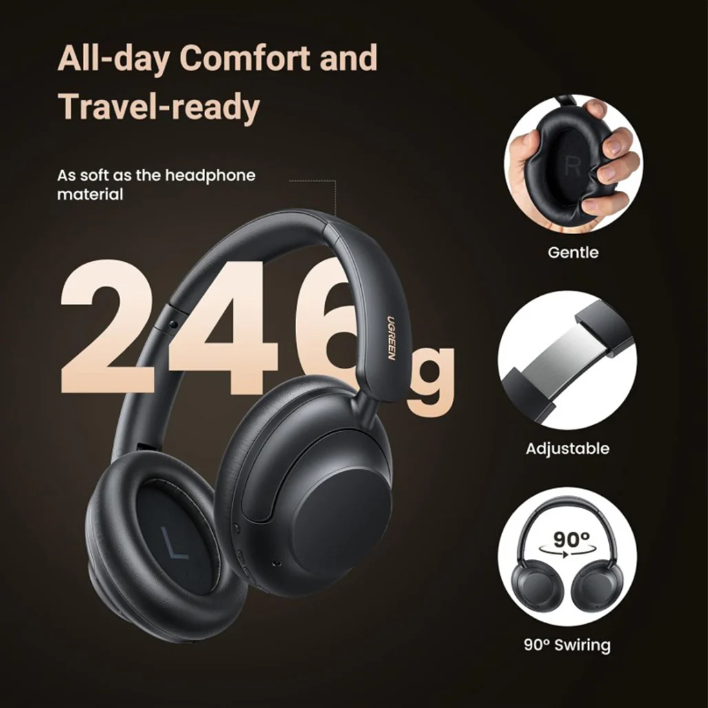 UGREEN HiTune Max 5 PRO Bluetooth 5.4 Headphones with ANC - Image 6