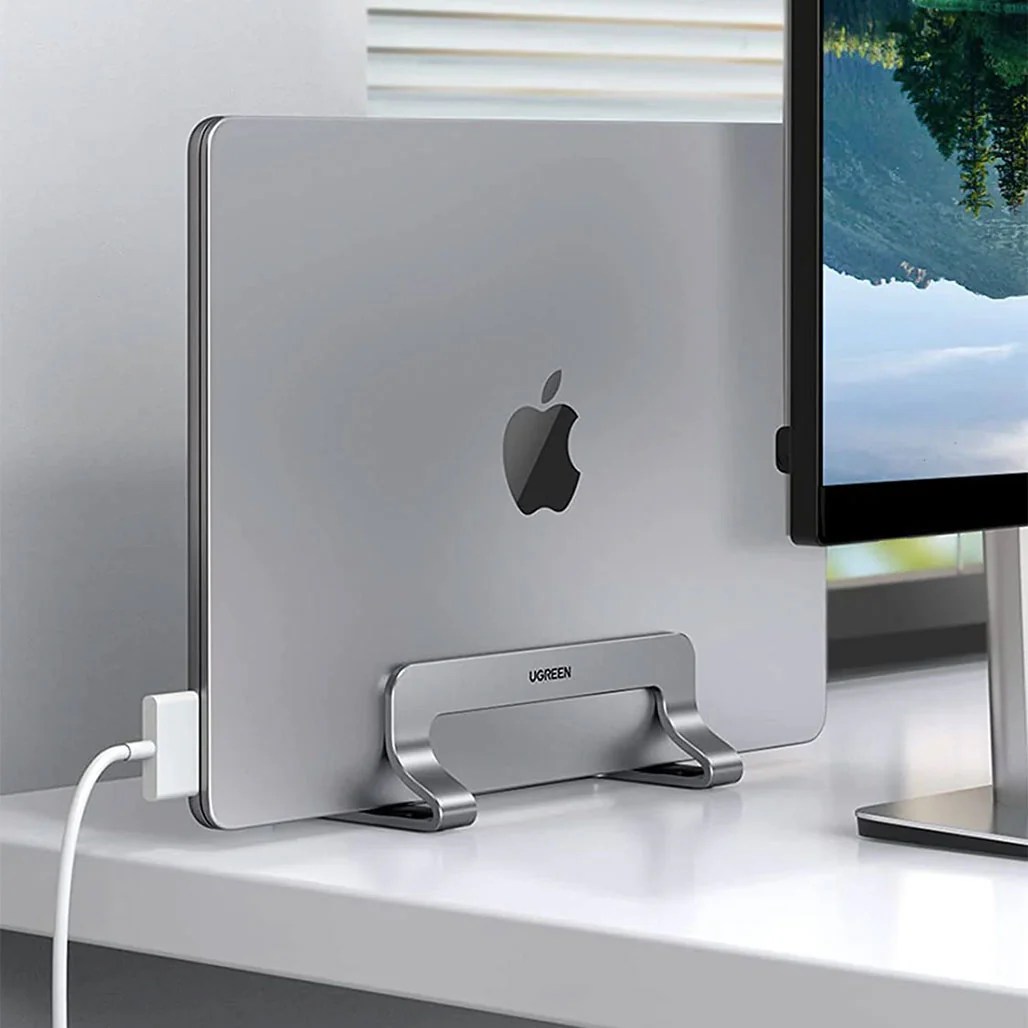 UGreen Vertical Laptop Stand Holder | Adjustable Desk Organizer for Laptops and Tablets - Image 6