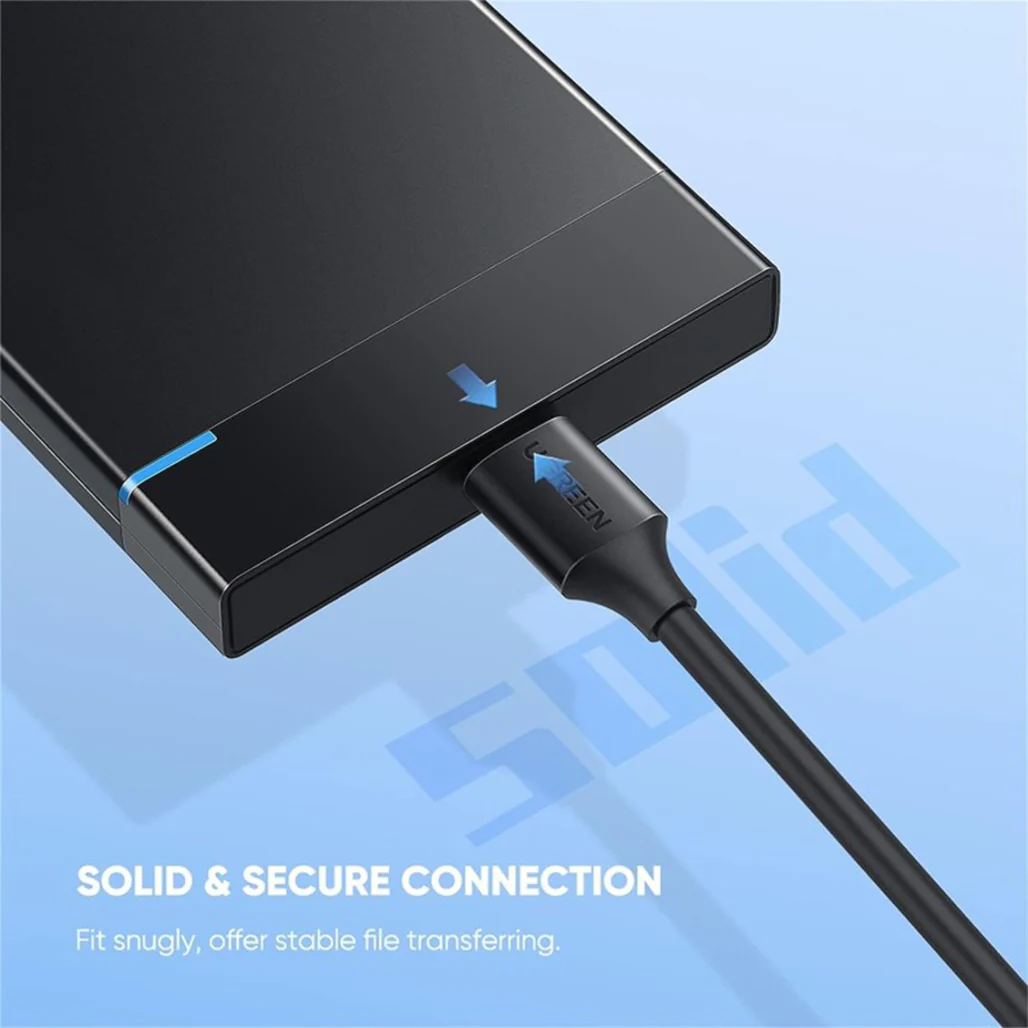 UGREEN Micro USB 3.0 to USB-C 3.1 Hard Drive Data Cable, 1M – High-Speed 5Gbps Transfer & Fast Charging - Image 5