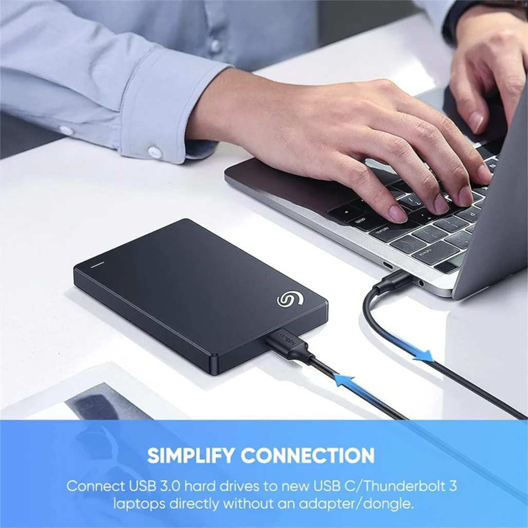 UGREEN Micro USB 3.0 to USB-C 3.1 Hard Drive Data Cable, 1M – High-Speed 5Gbps Transfer & Fast Charging - Image 7