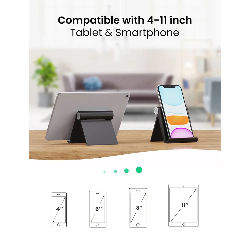 UGREEN Multi-Angle Desk Tablet Stand – Adjustable & Foldable iPad Holder for Tablets, Phones, and E-Readers - Image 2