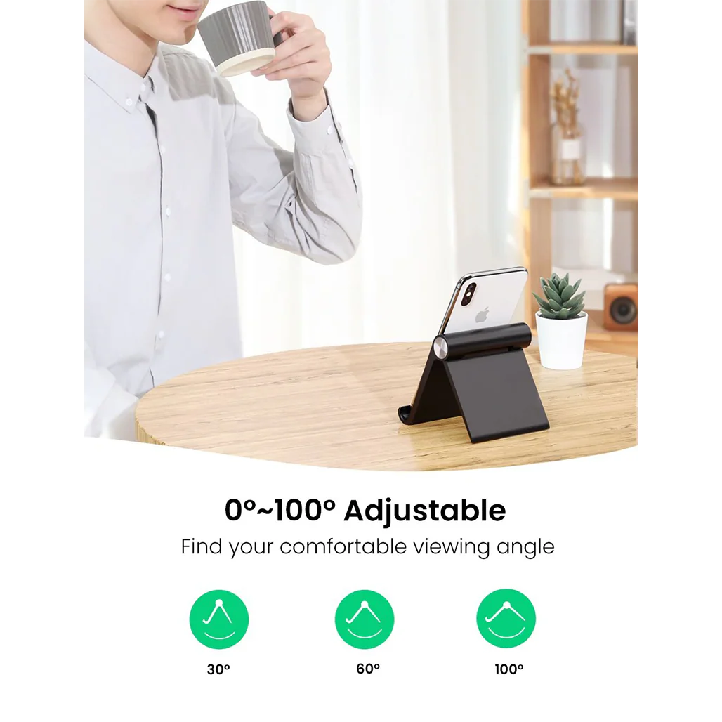 UGREEN Multi-Angle Desk Tablet Stand – Adjustable & Foldable iPad Holder for Tablets, Phones, and E-Readers - Image 3