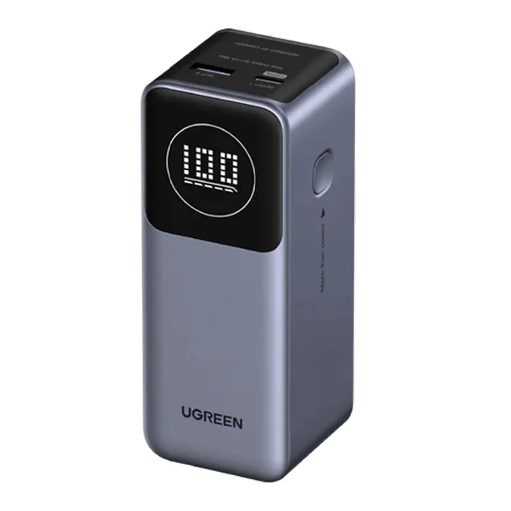 UGREEN Nexode 100W 12000mAh Fast Charging Power Bank with Smart Display – USB-C & USB-A Portable Charger for Laptops, iPhones, Tablets, and More