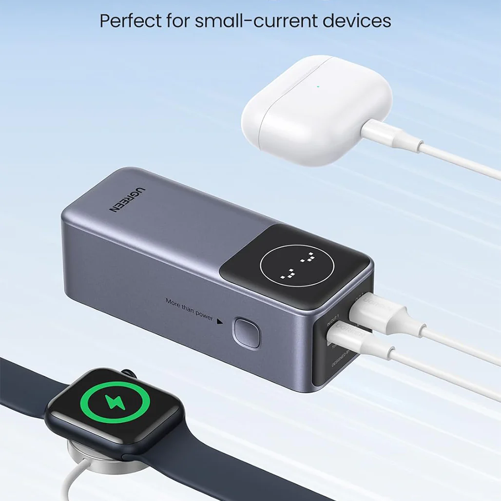 UGREEN Nexode 100W 12000mAh Fast Charging Power Bank with Smart Display – USB-C & USB-A Portable Charger for Laptops, iPhones, Tablets, and More - Image 5
