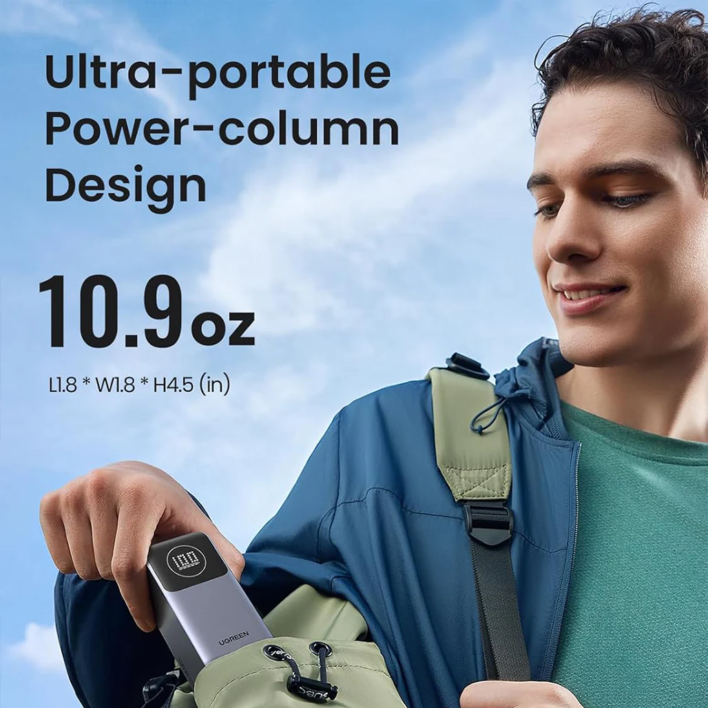UGREEN Nexode 100W 12000mAh Fast Charging Power Bank with Smart Display – USB-C & USB-A Portable Charger for Laptops, iPhones, Tablets, and More - Image 8