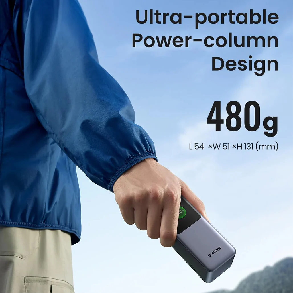 UGREEN Nexode 20000mAh 130W Power Bank with Smart TFT Display and 100W Fast Charging – Airline-Approved for iPhone, MacBook, and More - Image 6