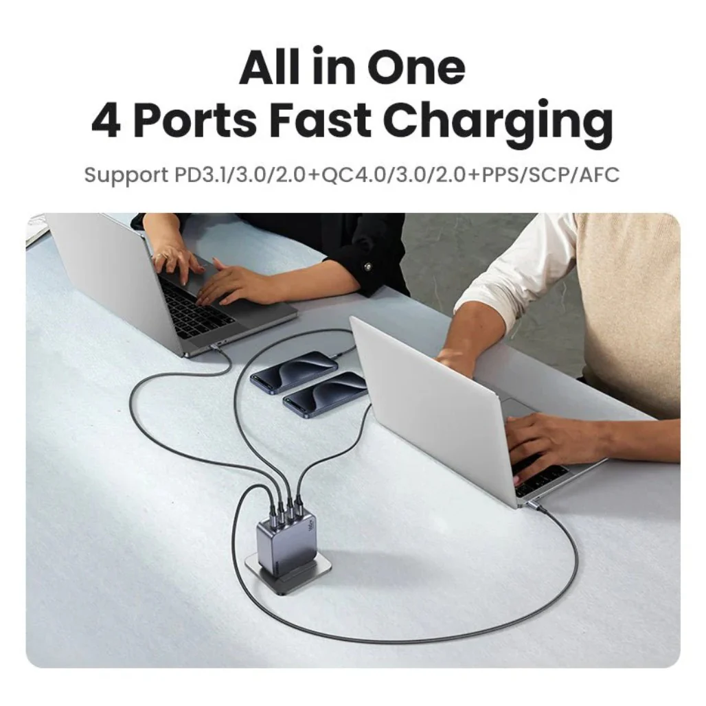 Ugreen Nexode Pro 160W GaN Mini Fast Charger - 4-Port USB-C & USB-A Power Adapter - Image 8