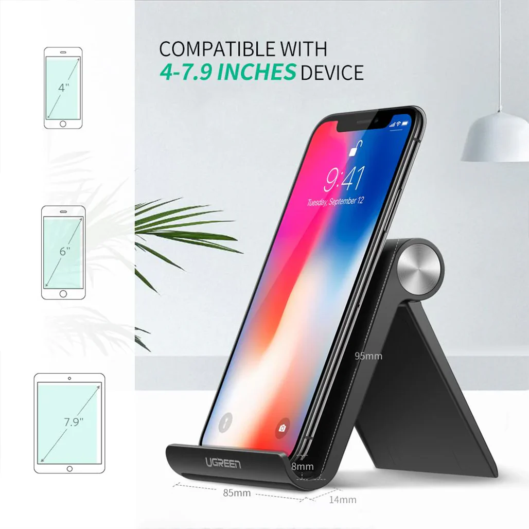 UGREEN Portable Cell Phone Stand Holder – Lightweight & Adjustable Smartphone Mount - Image 2