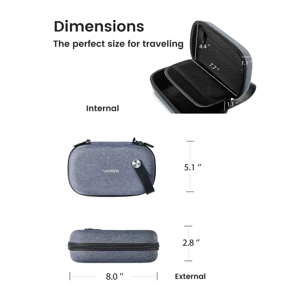 UGreen Travel Electronics Organizer – Compact and Durable Accessory Bag for Cables and Gadgets - Image 3