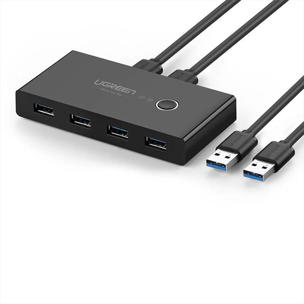 Ugreen USB 2.0 Switch Box HUB – 4-Port USB Splitter for Two Computers