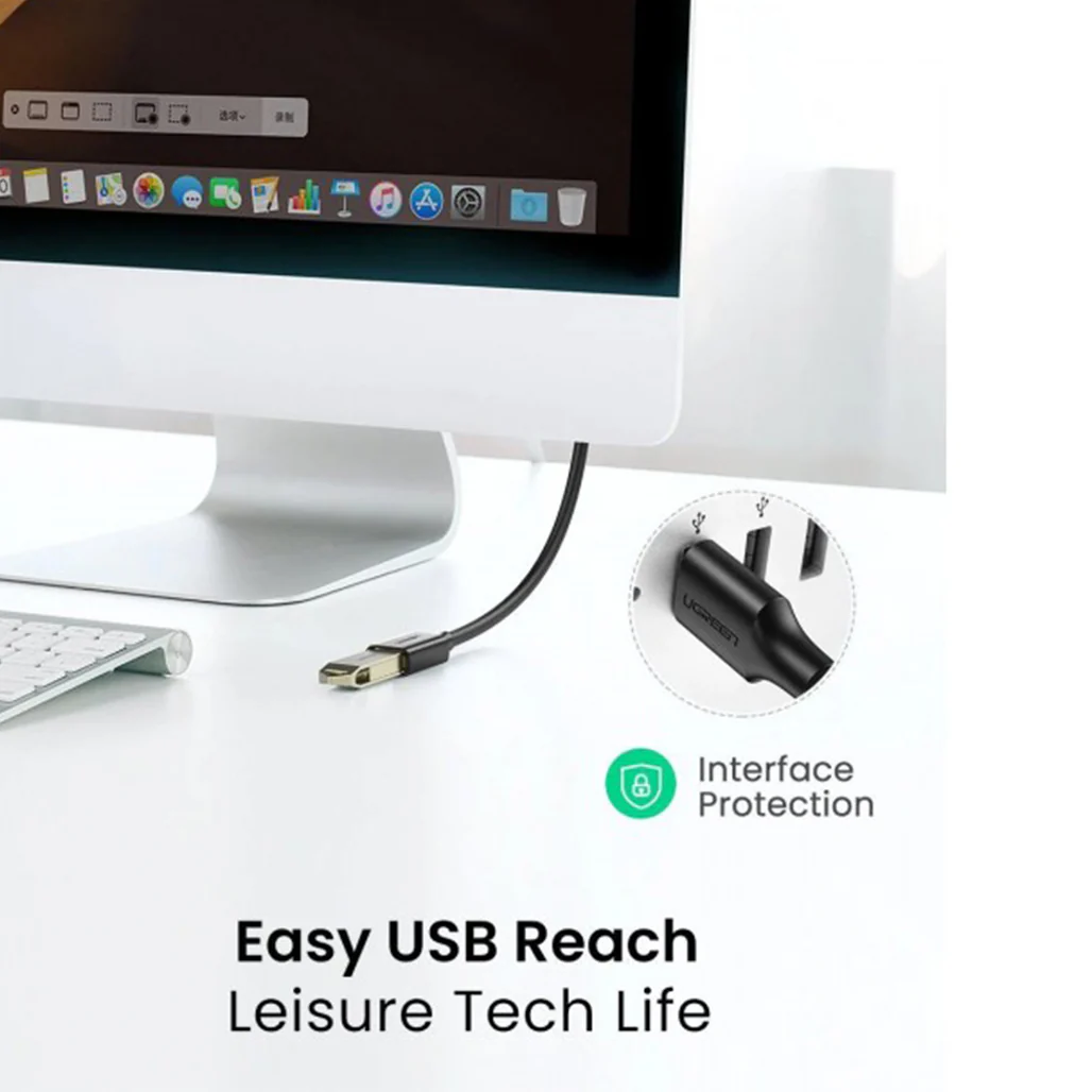 UGreen USB 3.0 Extension Cable | USB-A Male to USB-A Female | High-Speed Up to 5Gbps - Image 2