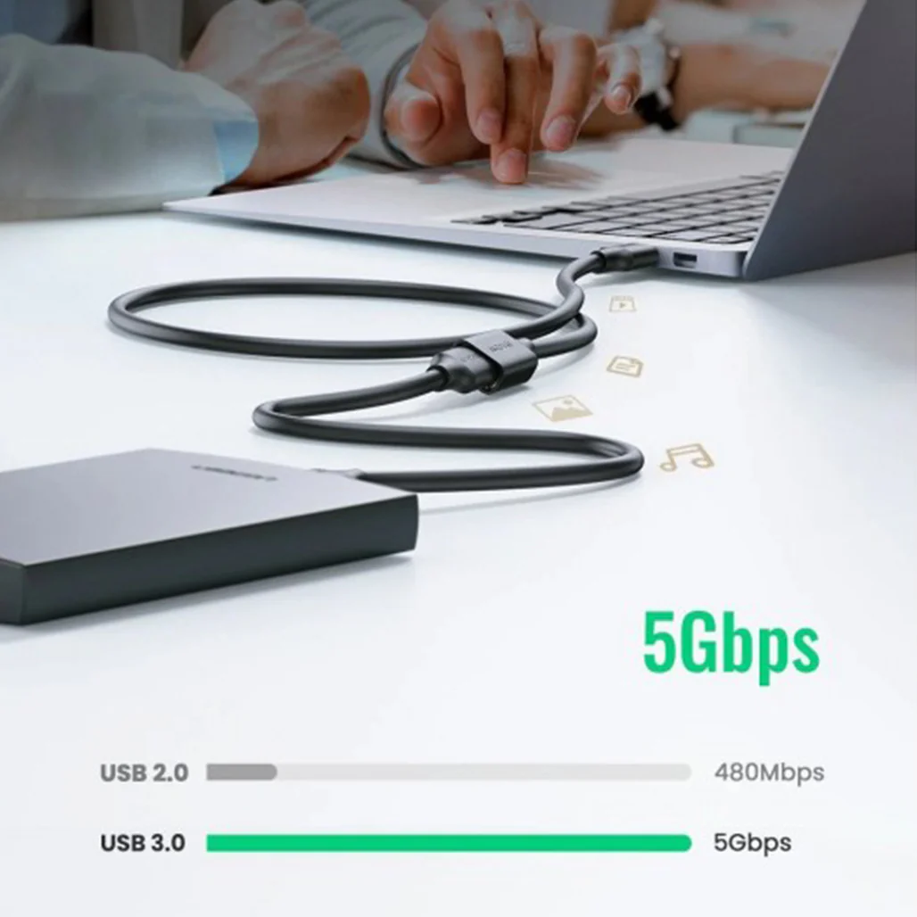 UGreen USB 3.0 Extension Cable | USB-A Male to USB-A Female | High-Speed Up to 5Gbps - Image 4