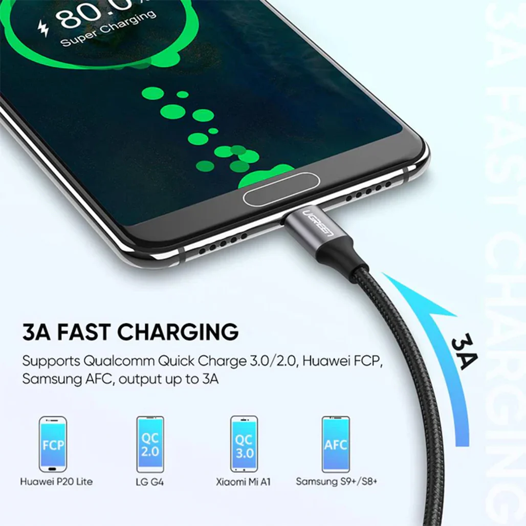 Ugreen USB-A to C Quick Charging Cable - Image 2