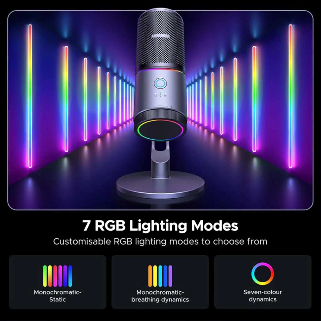 UGREEN USB Microphone for PC with RGB Lights - Image 4