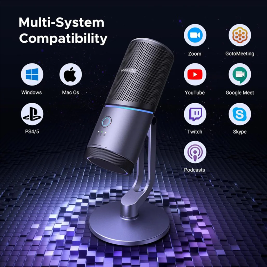 UGREEN USB Microphone for PC with RGB Lights - Image 6
