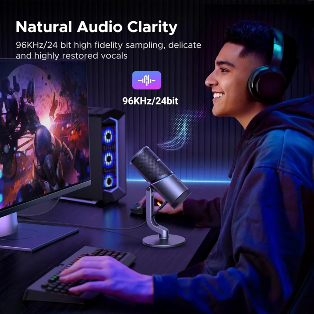 UGREEN USB Microphone for PC with RGB Lights - Image 7